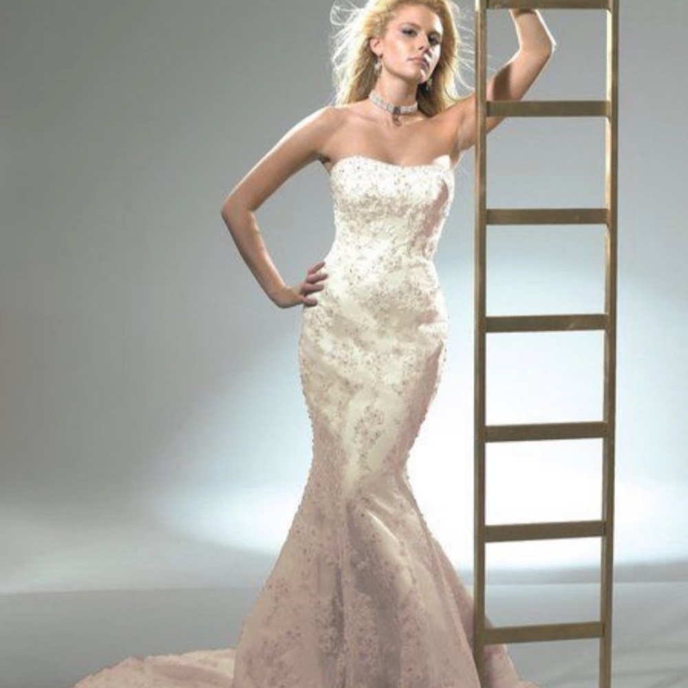 Moonlight Crystal Mermaid Wedding Dress Size 10